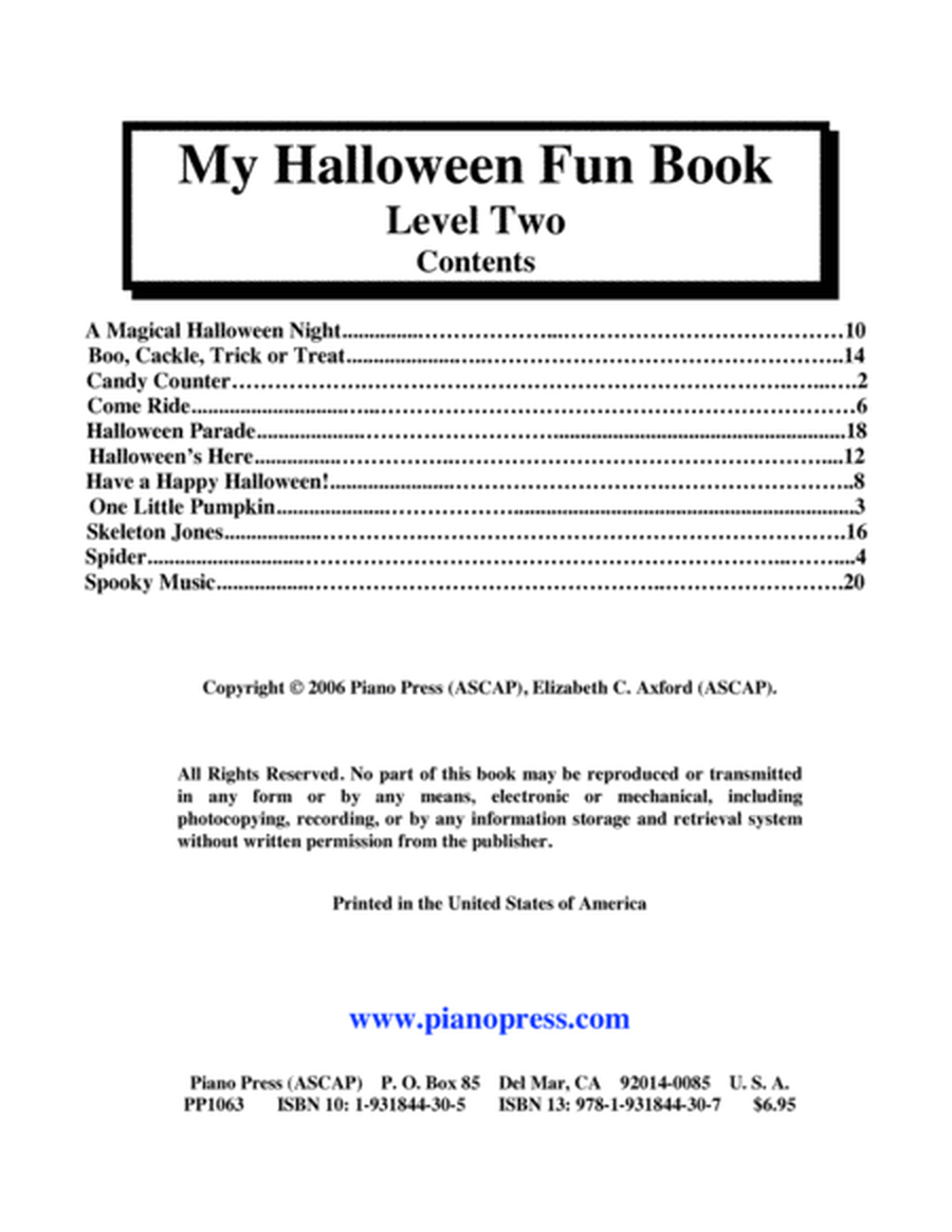 My Halloween Fun Book Level Two