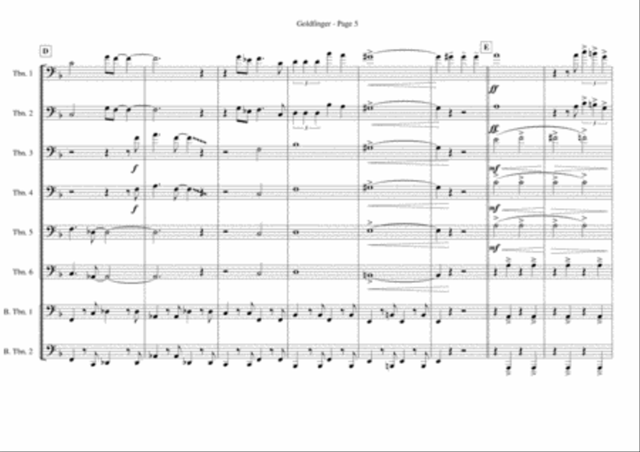 Goldfinger Goldfinger Brass Ensemble scores gallery preview page 5