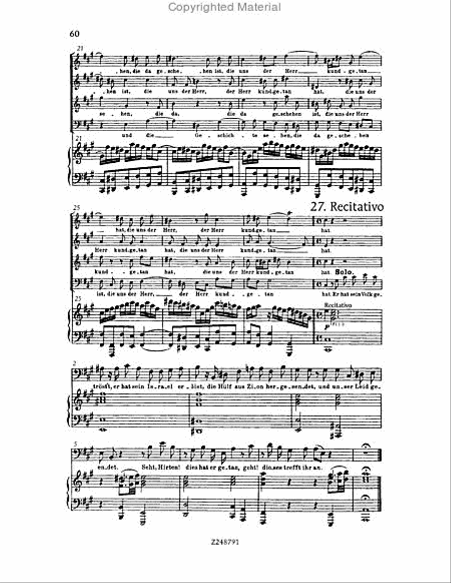 Christmas Oratorio, BWV 248 Choir scores gallery preview page 59
