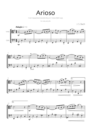 Book cover for Arioso - Bach (Viola and Cello)