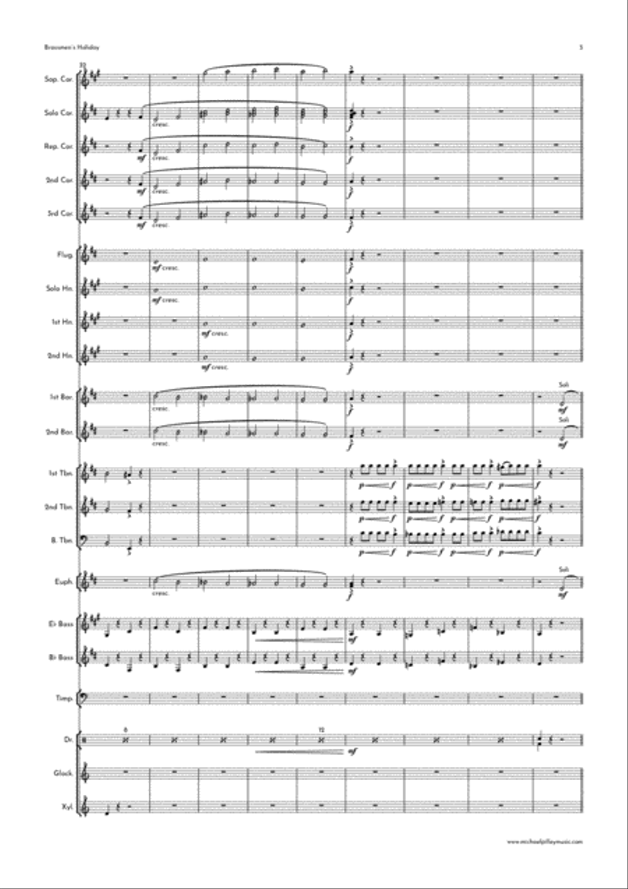 Brassmen's Holiday Brass Band scores gallery preview page 6