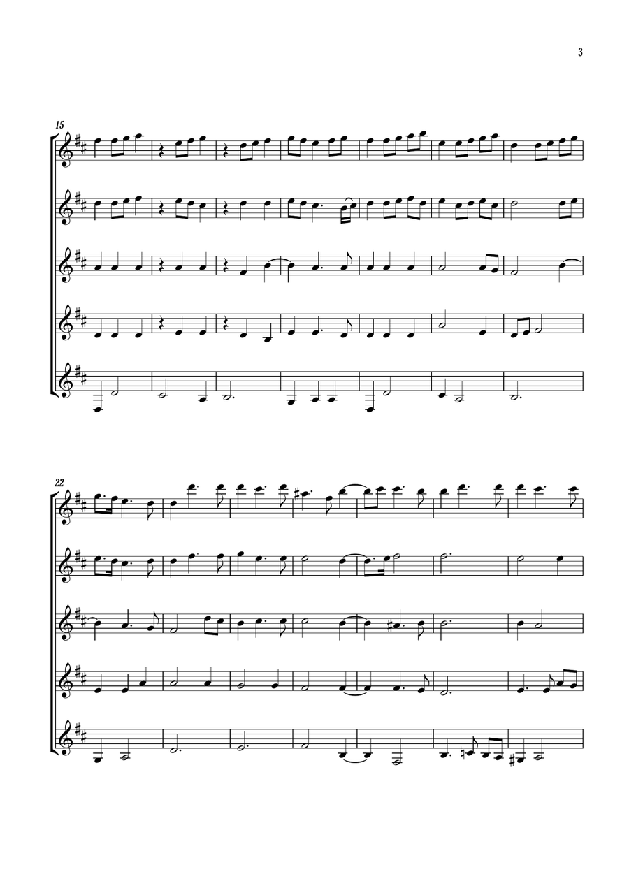 Chaconne des Scaramouches, Trivelins et Arlequins Guitar Ensemble scores gallery preview page 3