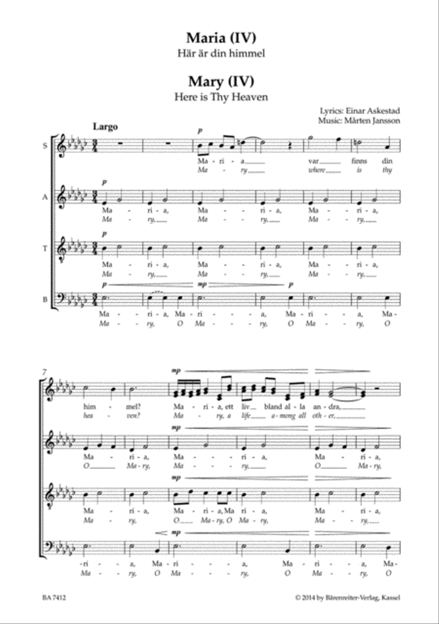 Maria (IV) Maria (IV) 4-Part scores gallery preview page 2
