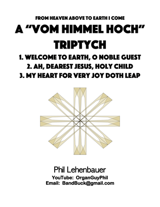 Book cover for A "Vom Himmel Hoch" Triptych (From Heaven Above to Earth I Come), organ work by Phil Lehenbauer