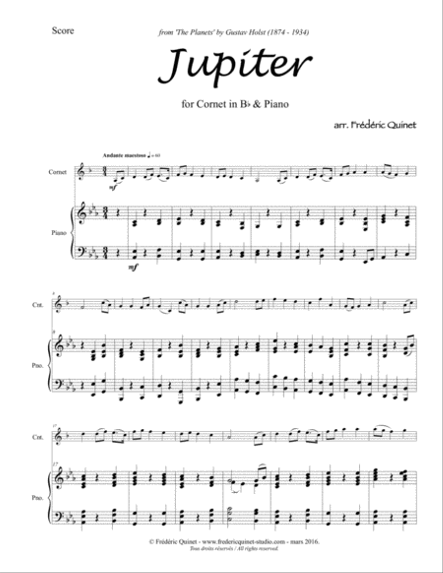 Jupiter for trumpet & piano Trumpet Solo scores gallery preview page 3