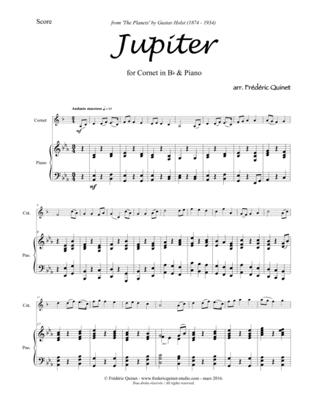 Jupiter for trumpet & piano image number null