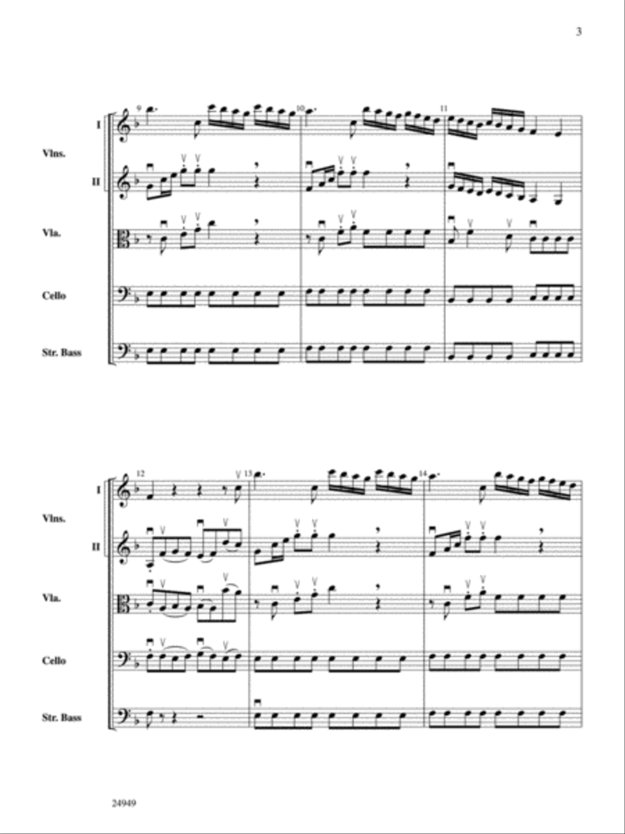 Divertimento No. 3 (1st Movement) String Orchestra scores gallery preview page 3