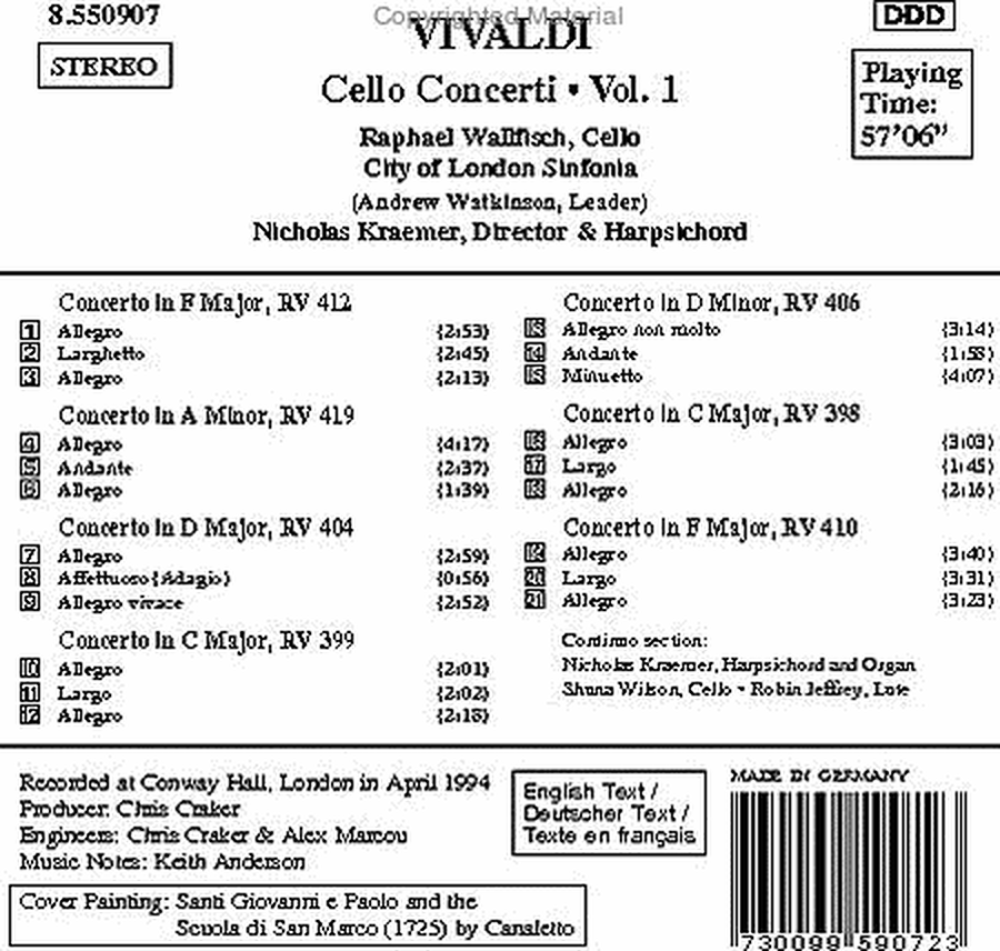 Cello Concertos Vol. 1 image number null