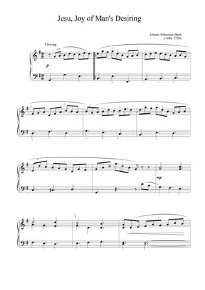 Jesu, Joy of Man's Desiring (Easy piano arrangment)