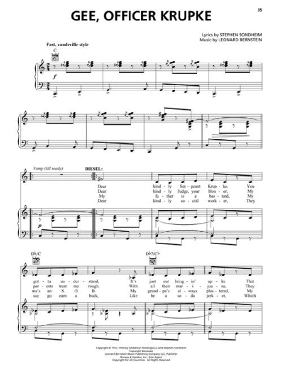 West Side Story - Vocal Selections Piano, Vocal scores gallery preview page 6