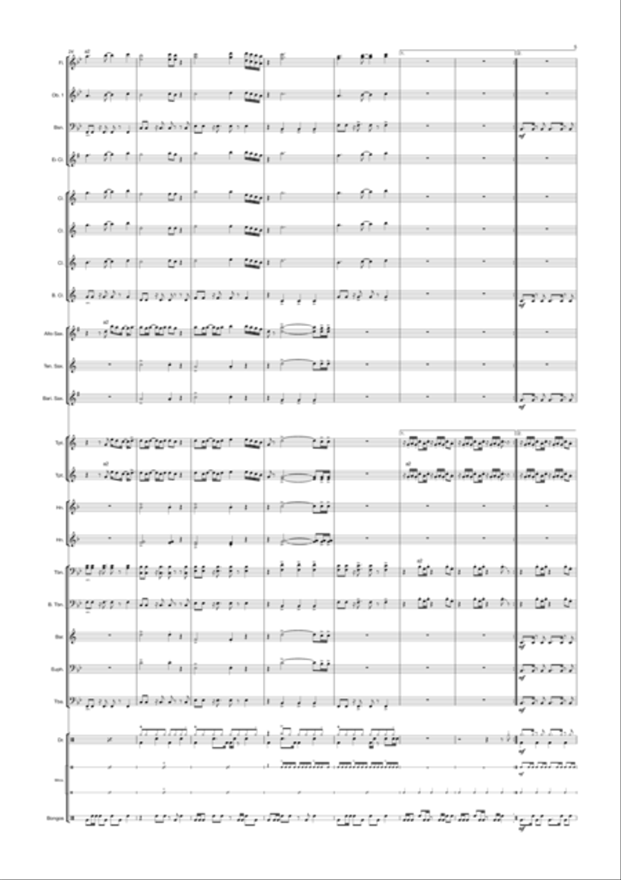Never Gonna Not Dance Again Concert Band scores gallery preview page 5