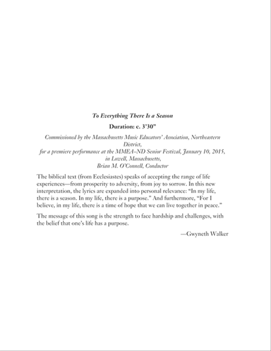 To Everything There Is a Season 4-Part scores gallery preview page 2