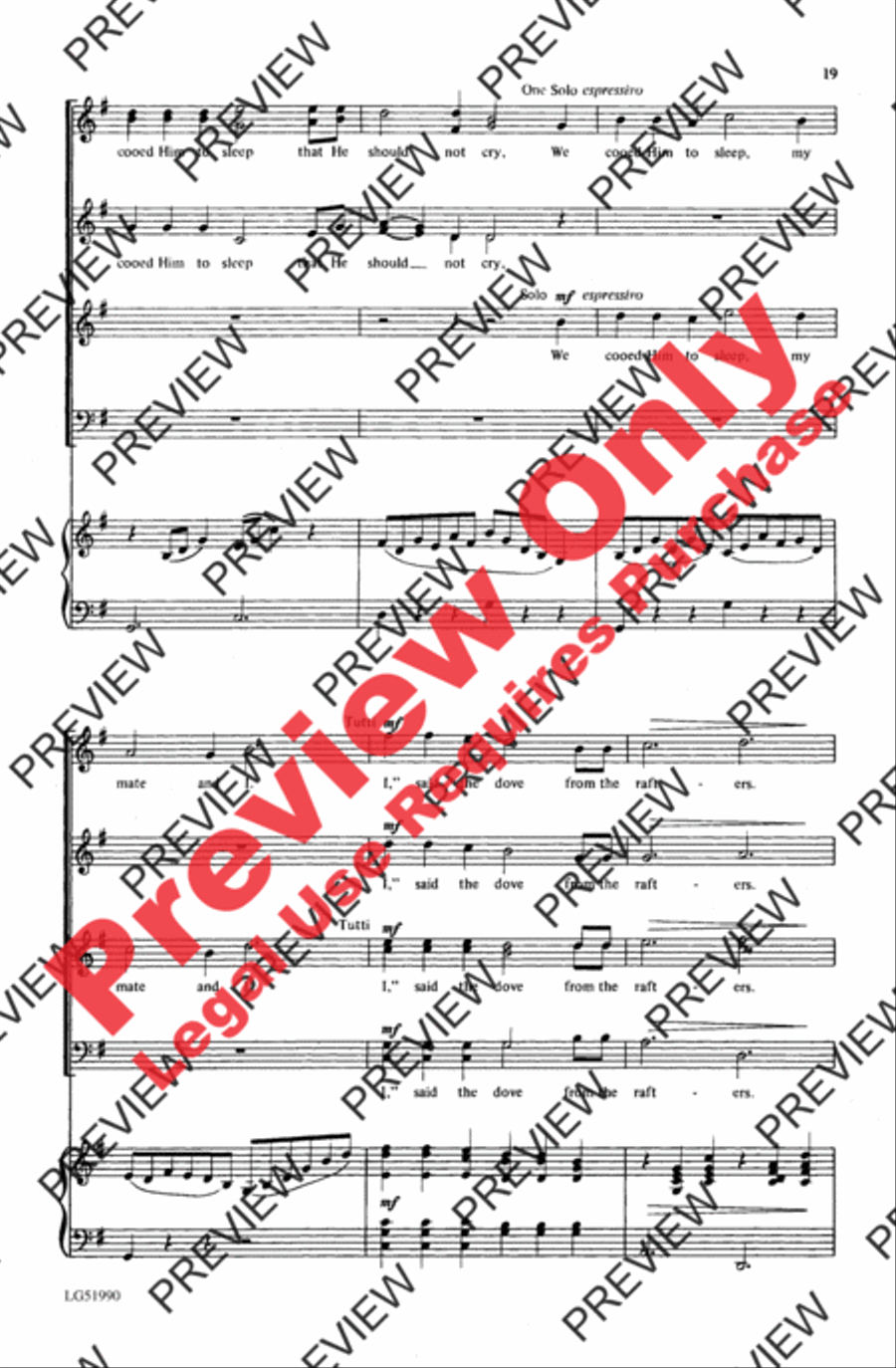 Carol Cantata Carol Cantata 4-Part scores gallery preview page 19