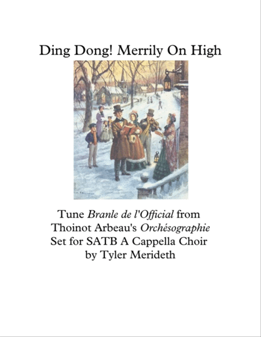 Ding Dong Merrily On High! 4-Part scores gallery preview page 1