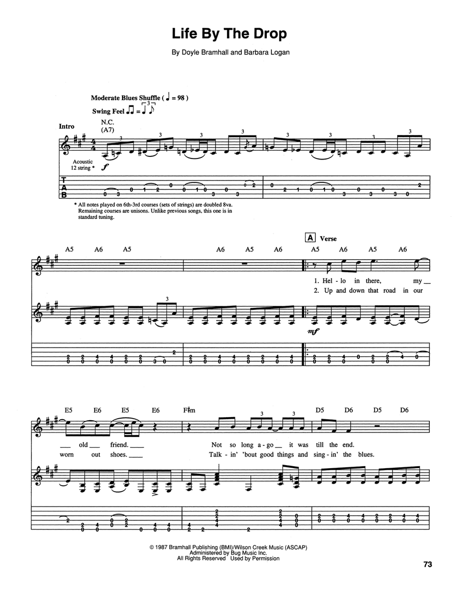 Life By The Drop Life By The Drop Acoustic Guitar scores gallery preview page 1
