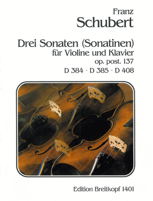 Book cover for 3 Sonatas D 384, 385, 408
