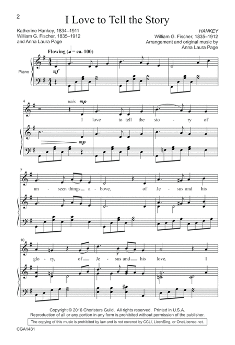I Love to Tell the Story 2-Part scores gallery preview page 2