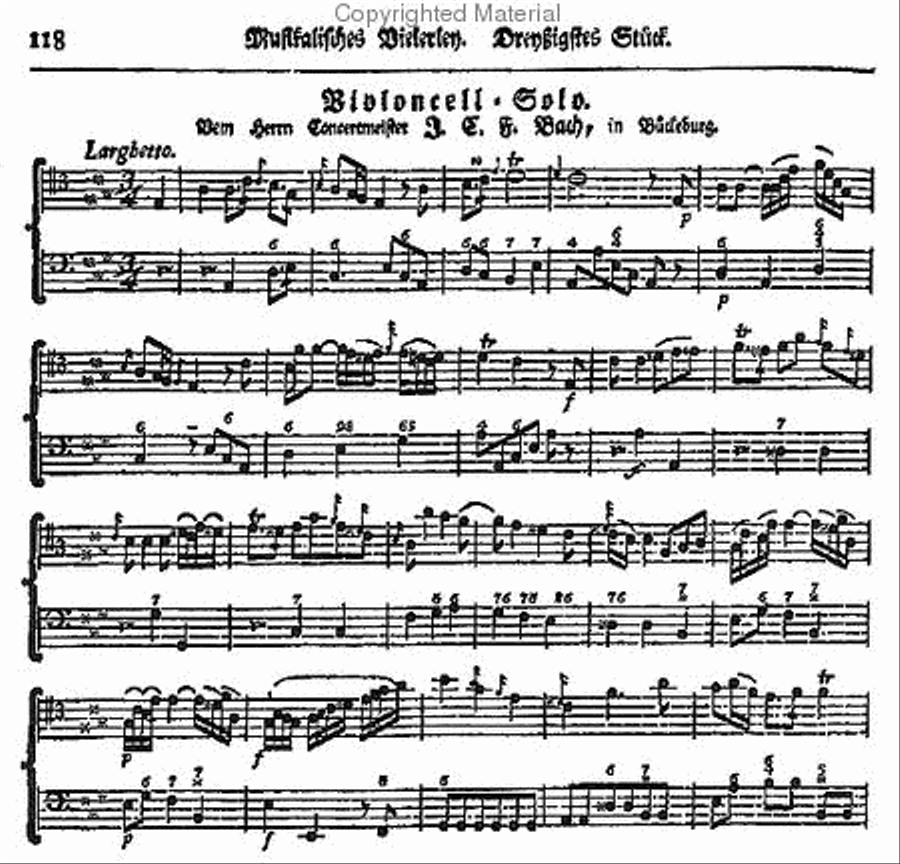 Sonata for cello and continuo - 1770 Cello Solo scores gallery preview page 2