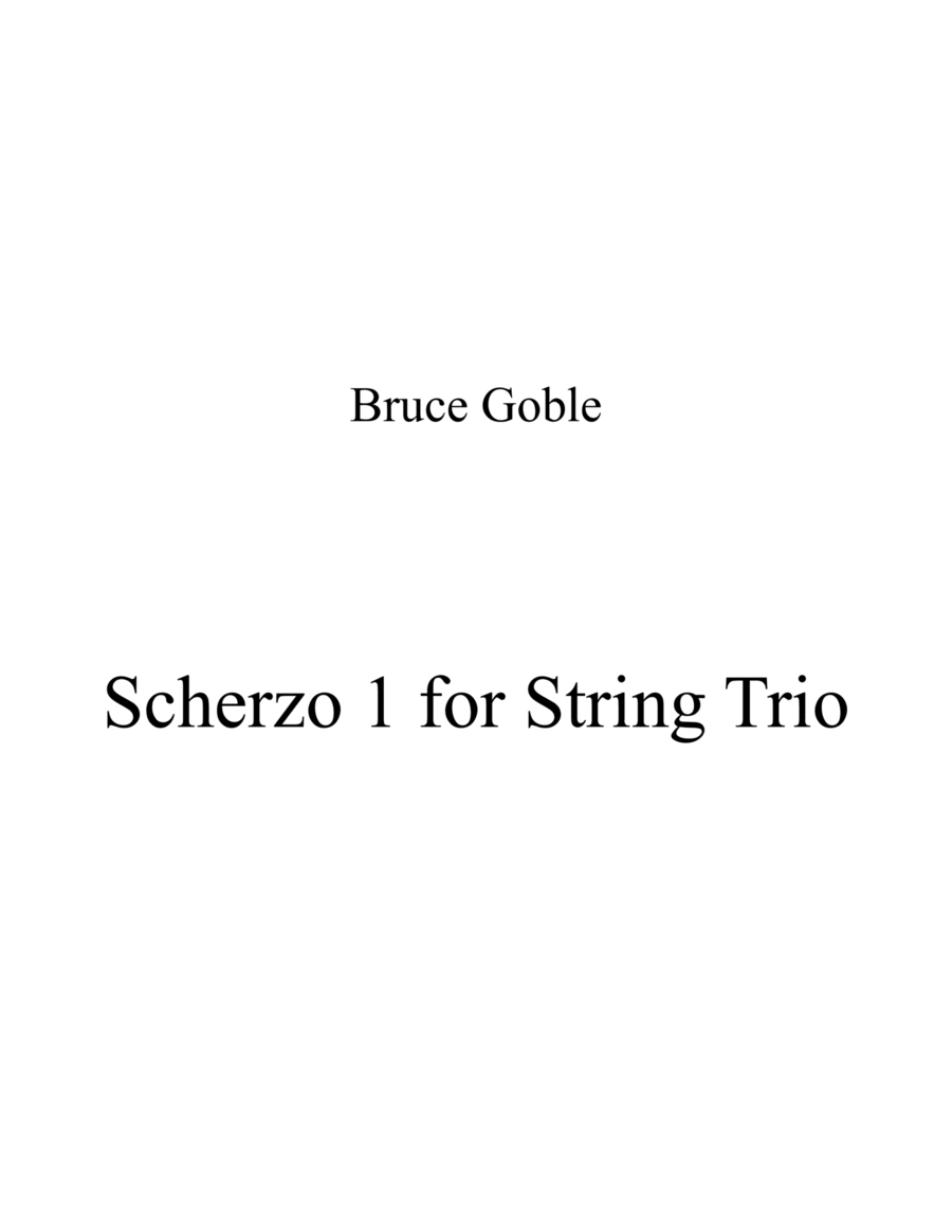 Scherzo 1 for String Trio String Trio scores gallery preview page 1