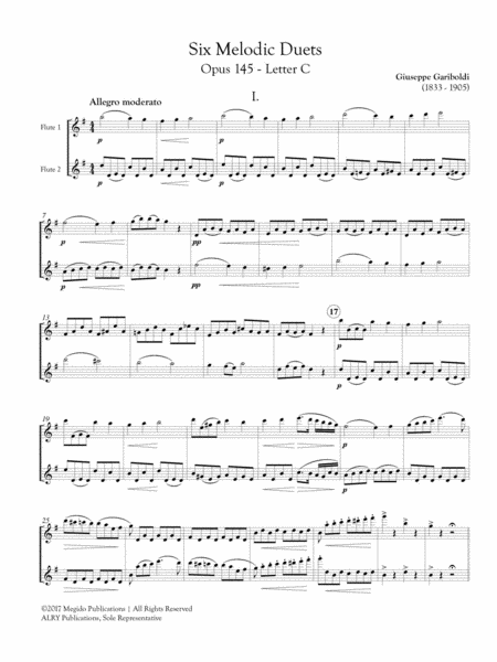 Six Melodic Duets for Flute Duet