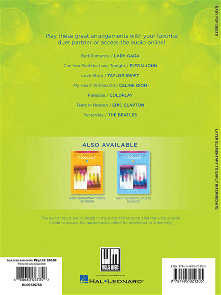 Easy Pop Duets Easy Piano scores gallery preview page 2