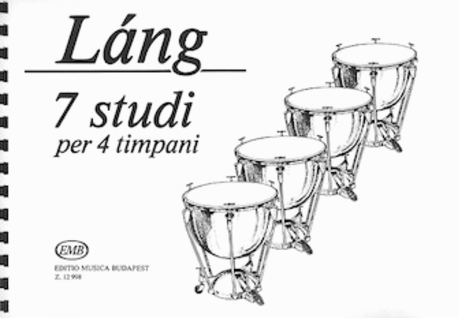 7 Studi Per 4 Timpani Seven Studies Print On Demand Import Only Percussion scores gallery preview page 1