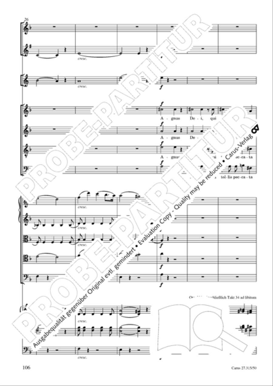 Requiem in C major 4-Part scores gallery preview page 109