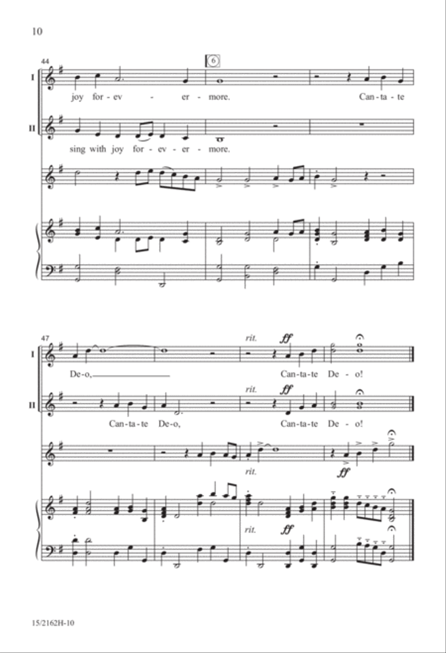 Cantate Deo (from Water Music Suite) 2-Part scores gallery preview page 10