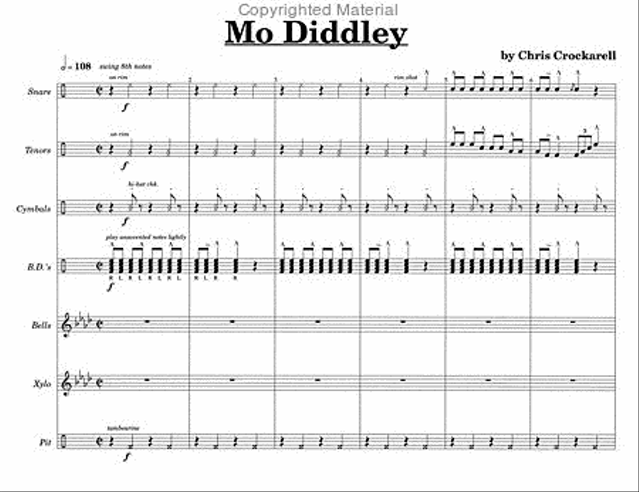 Mo Diddley Percussion Ensemble scores gallery preview page 3