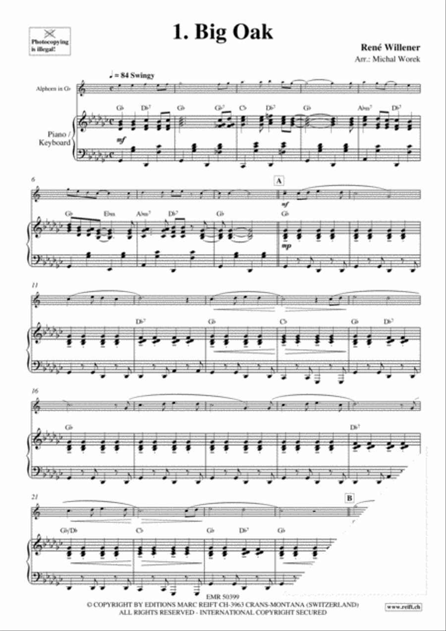 20 Alphorn Solos Volume 1 Piano Accompaniment scores gallery preview page 3