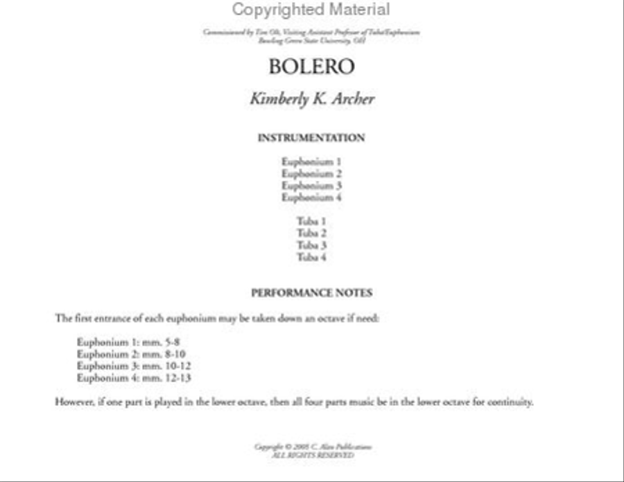 Bolero Bolero Brass Ensemble scores gallery preview page 2