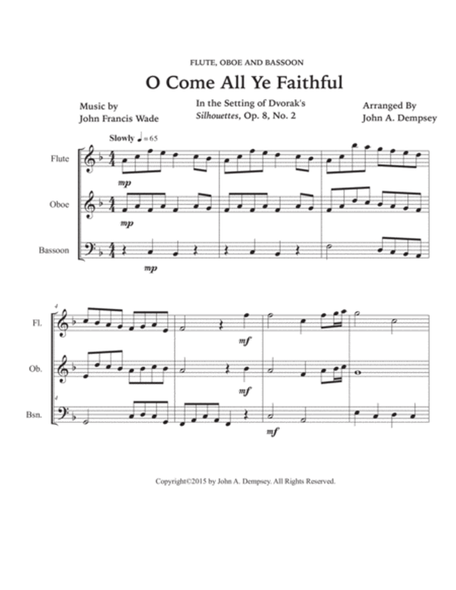 O Come All Ye Faithful (Woodwind Trio): Flute, Oboe and Bassoon) image number null