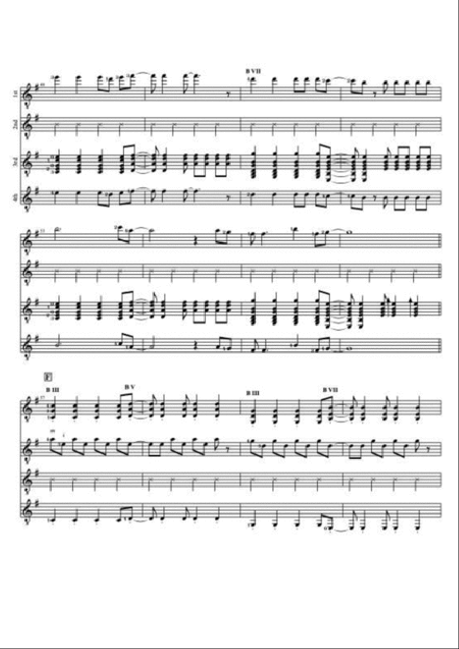 Viva La Vida Guitar scores gallery preview page 5