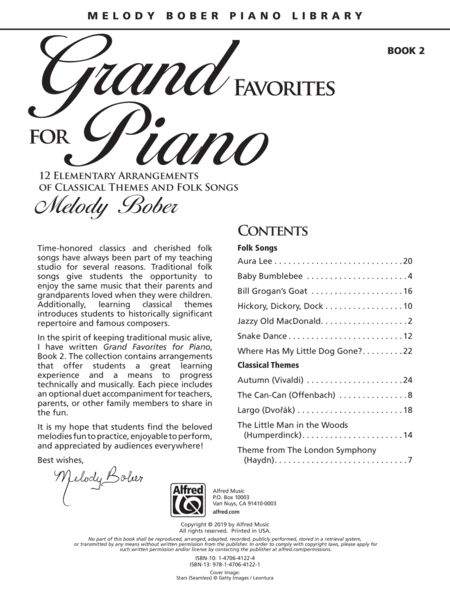 Grand Favorites for Piano Easy Piano - Sheet Music