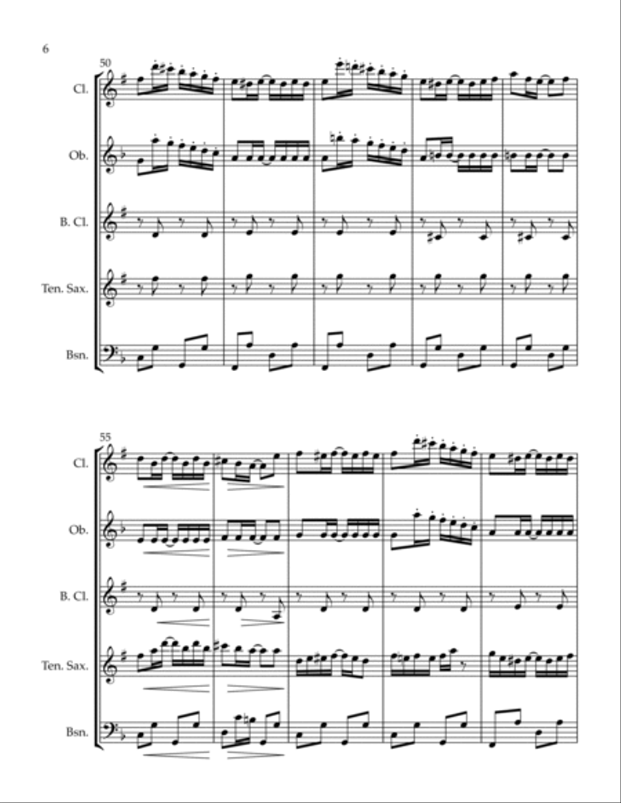 Lemons and Limes: A Sour Rag Woodwind Quintet scores gallery preview page 6