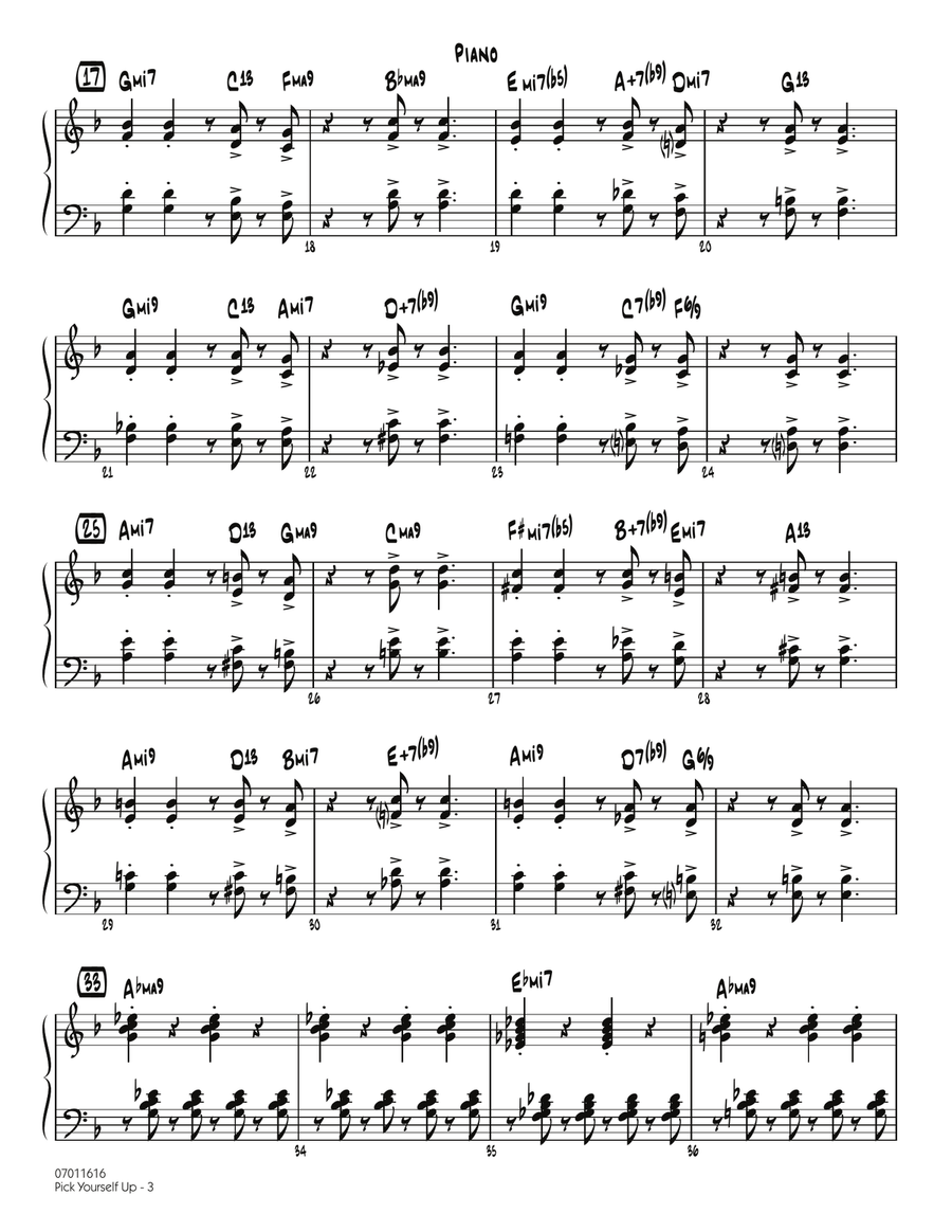 Pick Yourself Up - Piano Jazz Ensemble scores gallery preview page 2
