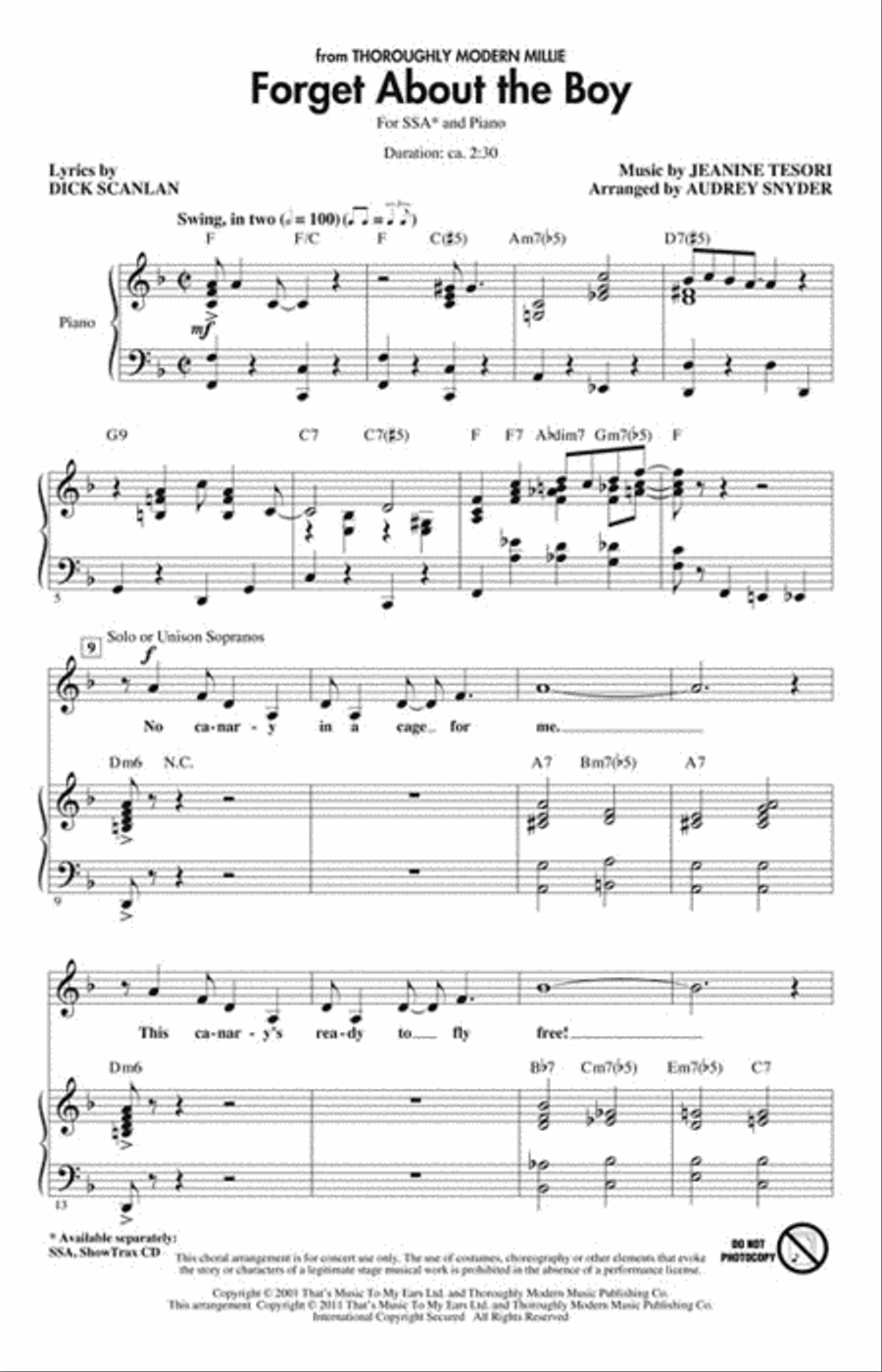 Forget About the Boy Forget About the Boy SSA scores gallery preview page 2