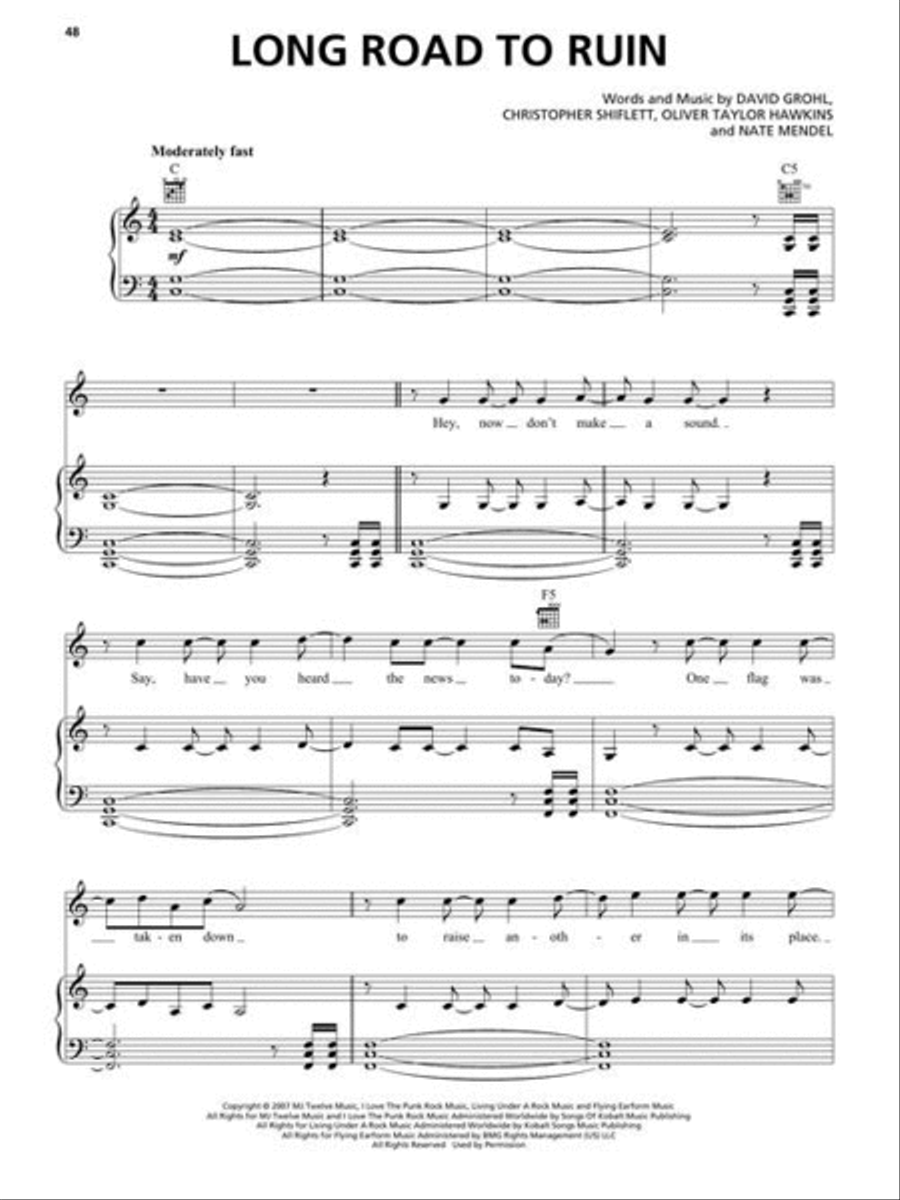 Foo Fighters – Greatest Hits Piano, Vocal, Guitar scores gallery preview page 5
