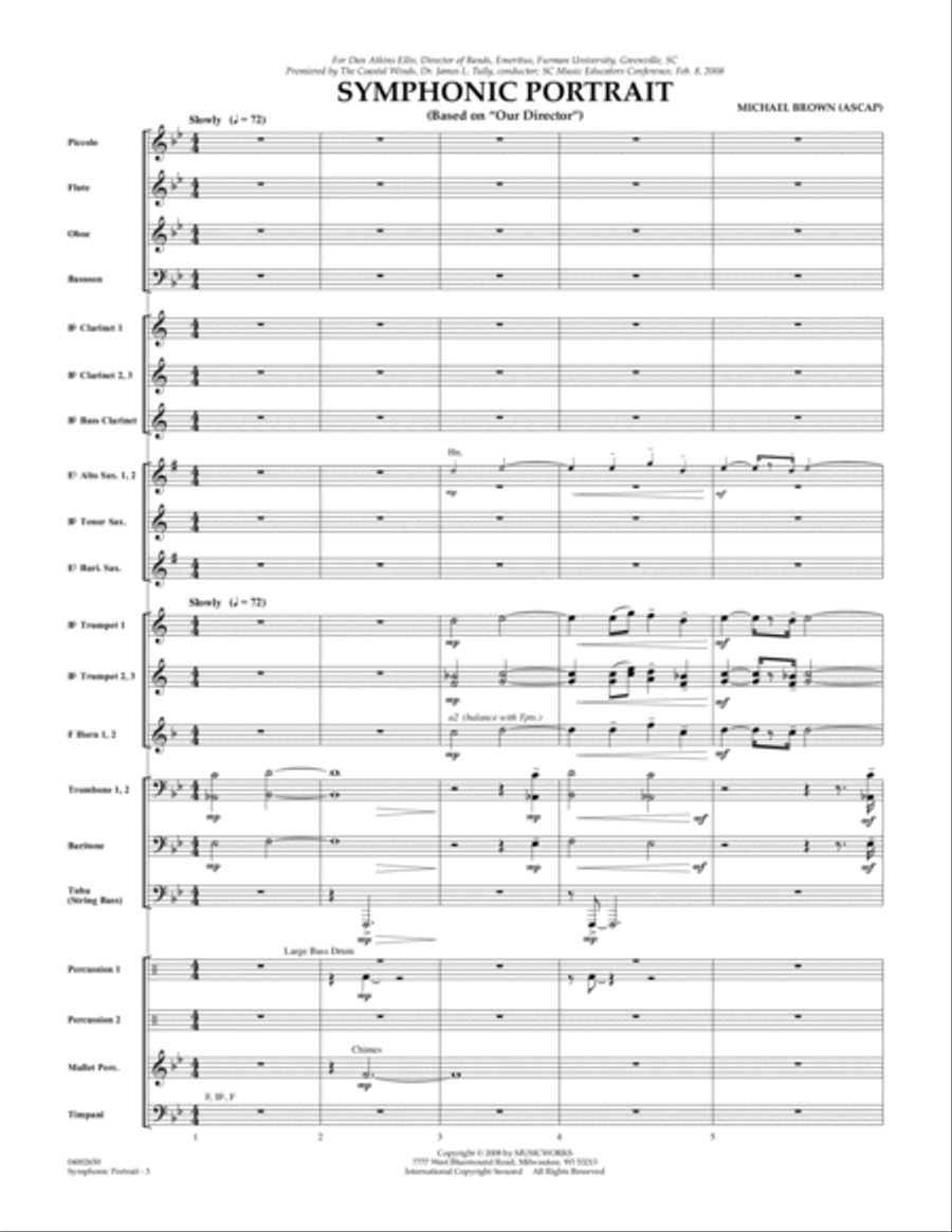 Symphonic Portrait (based on Our Director) - Full Score Score scores gallery preview page 3