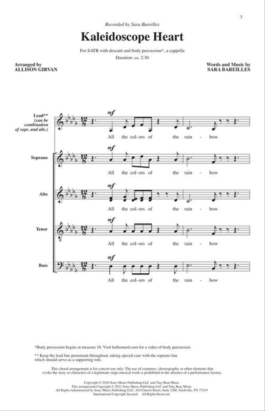 Kaleidoscope Heart 4-Part scores gallery preview page 4