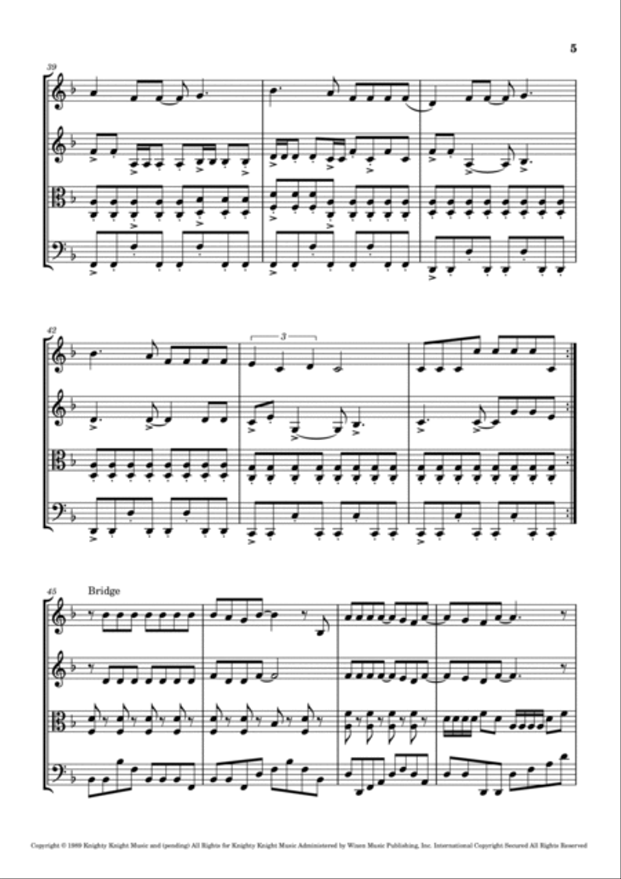 The Best (simply The Best) String Quartet scores gallery preview page 5