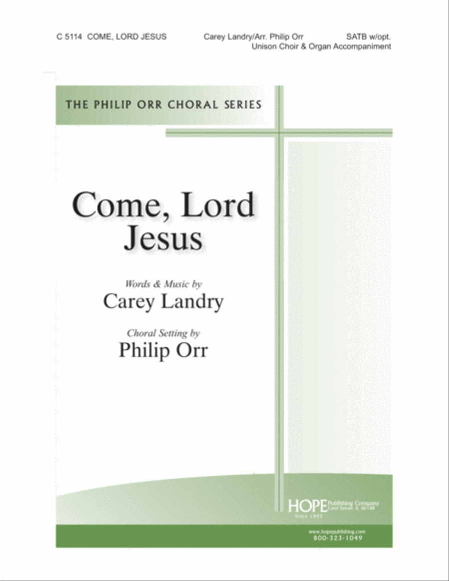 Come, Lord Jesus 4-Part scores gallery preview page 1