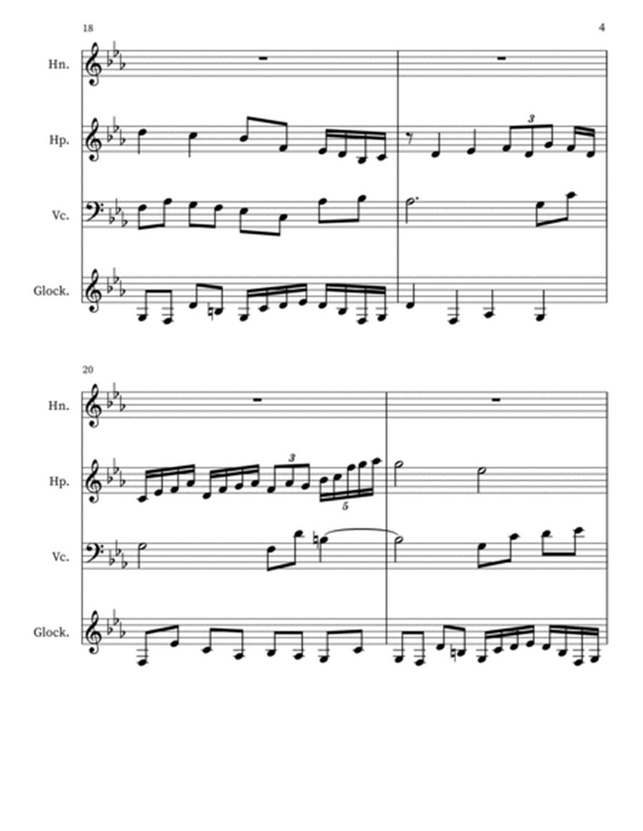 32-116 for Corno, Harp, 'cello, Glockenspiel