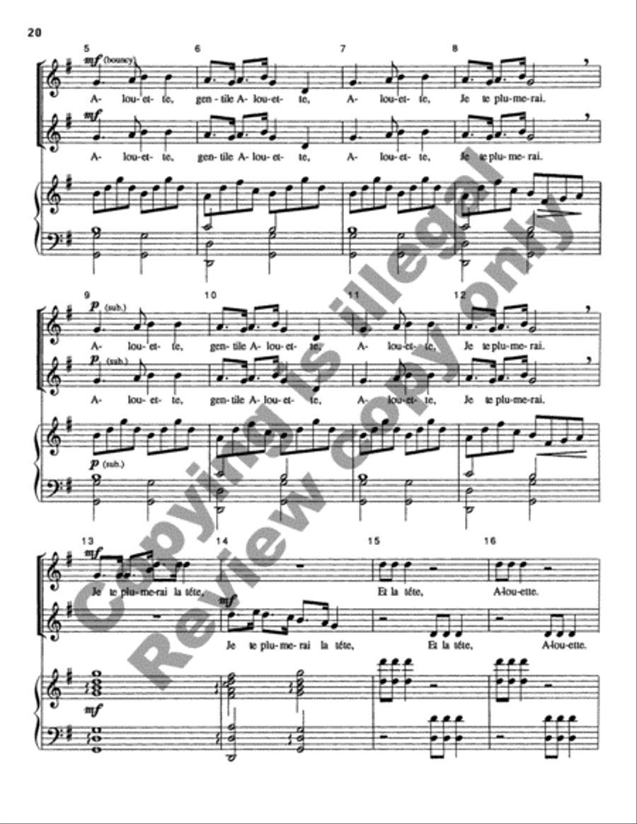 Kids Songs for Kids Kids Songs for Kids SSAA scores gallery preview page 13