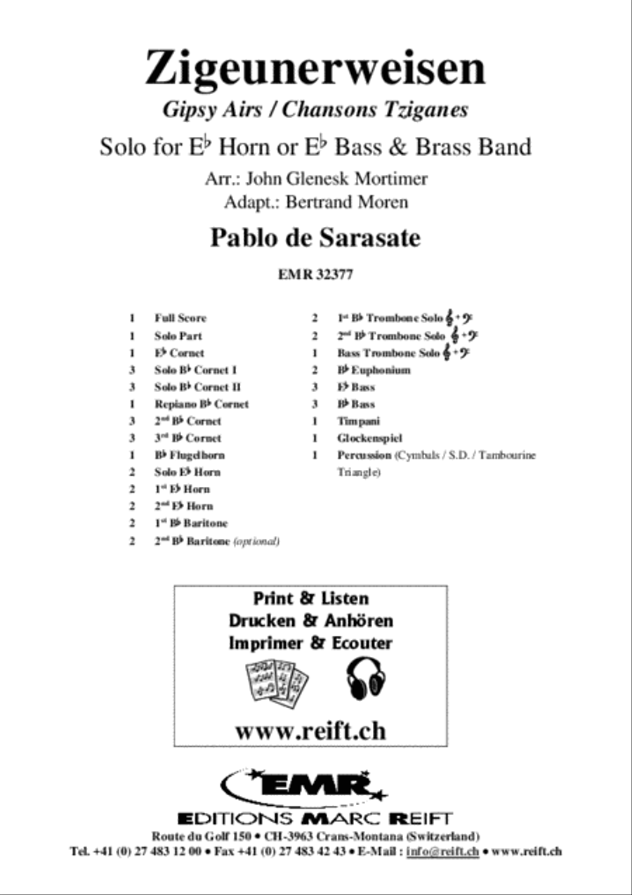 Zigeunerweisen Brass Band scores gallery preview page 2