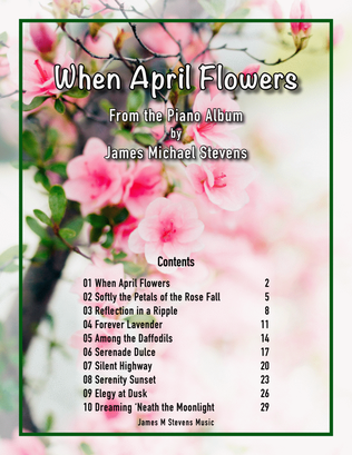 Book cover for When April Flowers Piano Book
