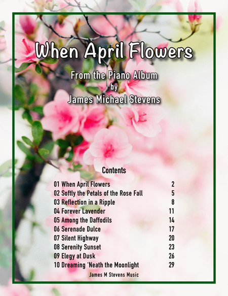 When April Flowers Piano Book image number null