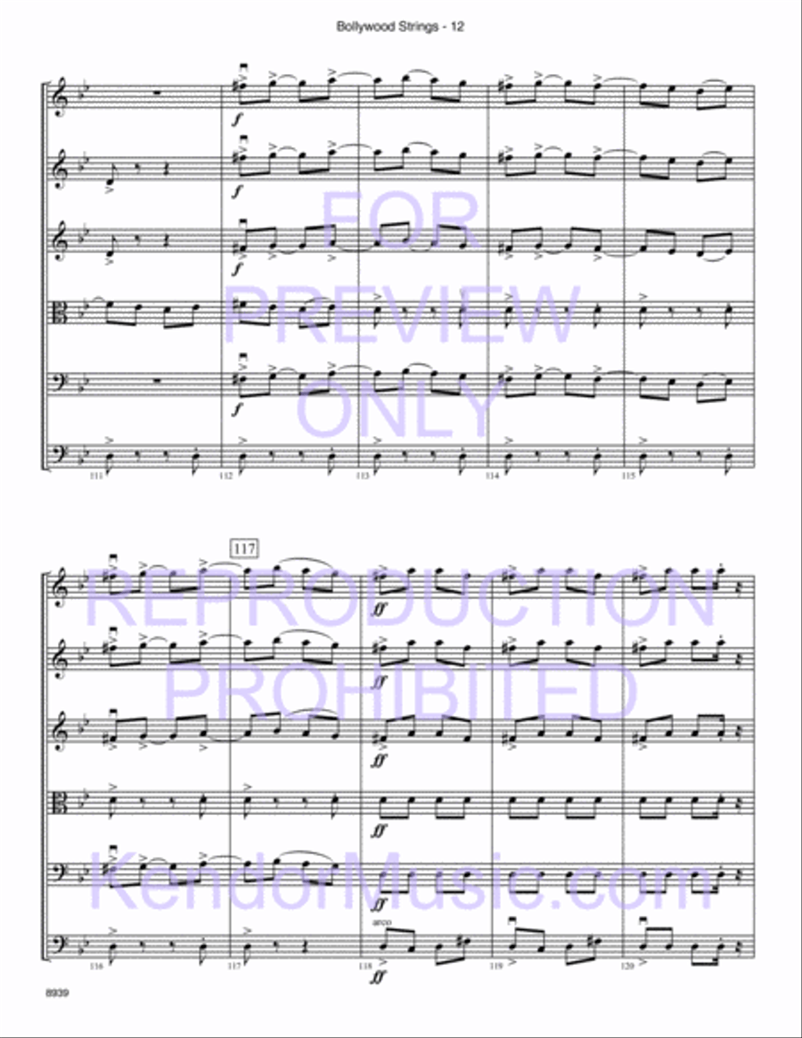 Bollywood Strings (Junior Edition) String Orchestra scores gallery preview page 13