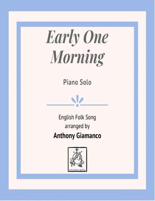 Book cover for EARLY ONE MORNING - intermediate piano