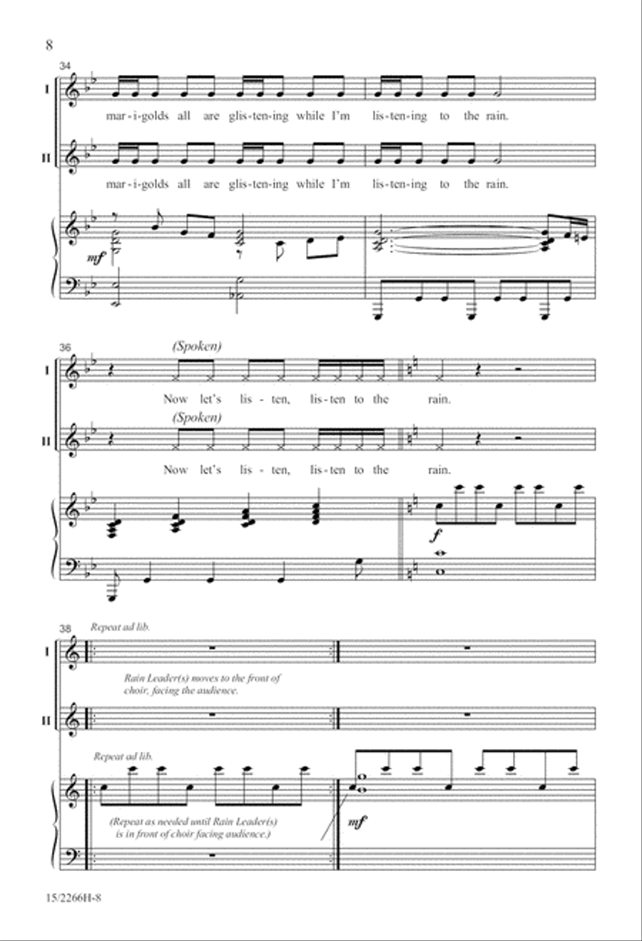 Listen to the Rain Listen to the Rain Unison Choir scores gallery preview page 8